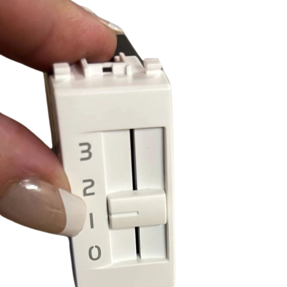 Vimar eikon commutatore a slitta 1p 6a 250v 4 posizioni fan-coil *** colore bianco, confezione 1