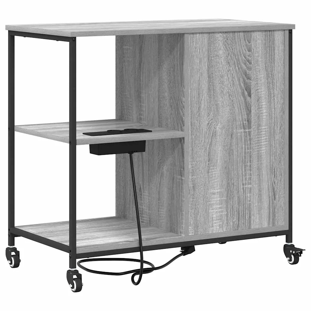 Cabina con Stazione di Ricarica Grigio Sonoma 76 x 41 x 72 cm 859838