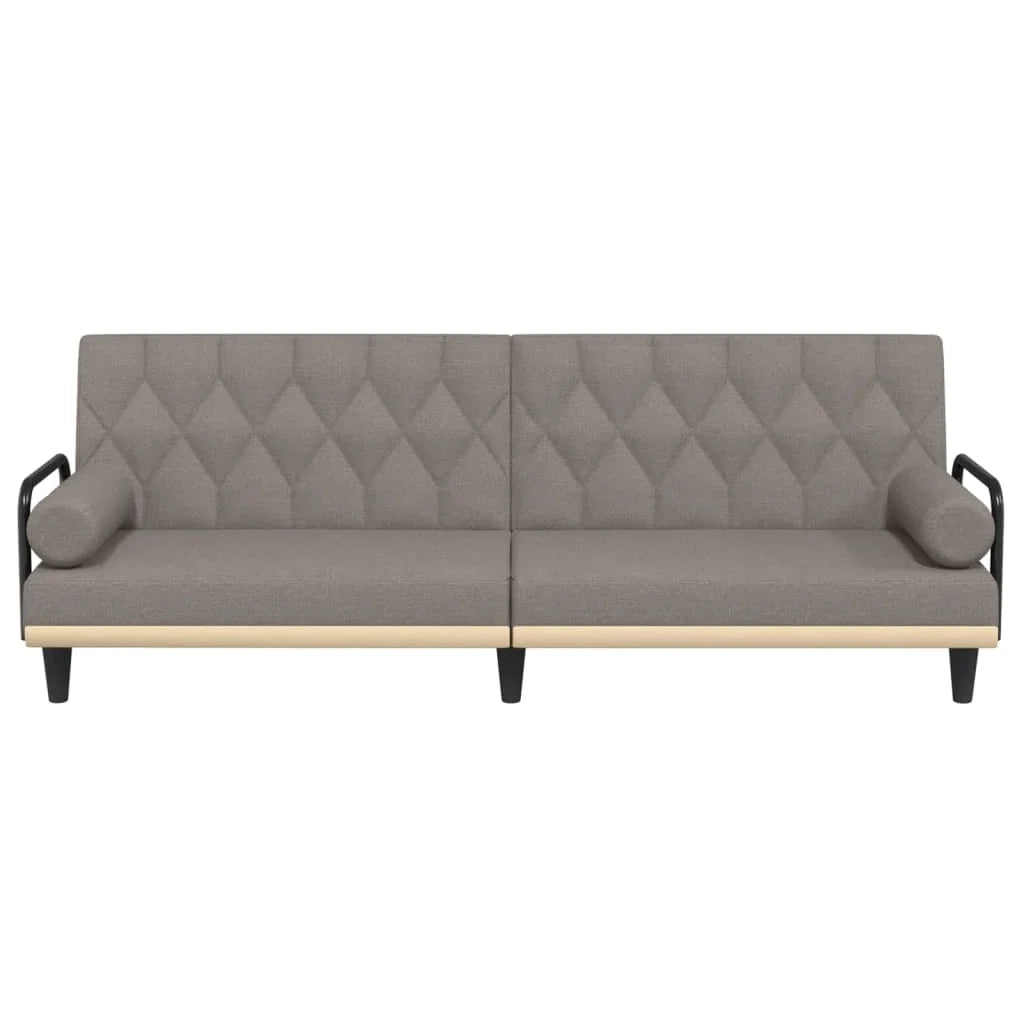 Divano letto con braccioli tessuto color tortora 02_0020412