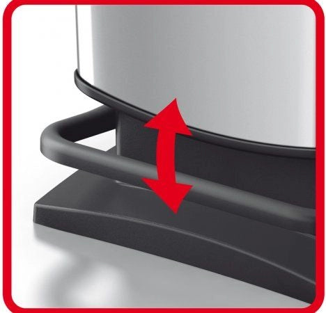 PATTUMIERA CON PEDALE 40 LT. PASO ARGENTO METALLIZZATO