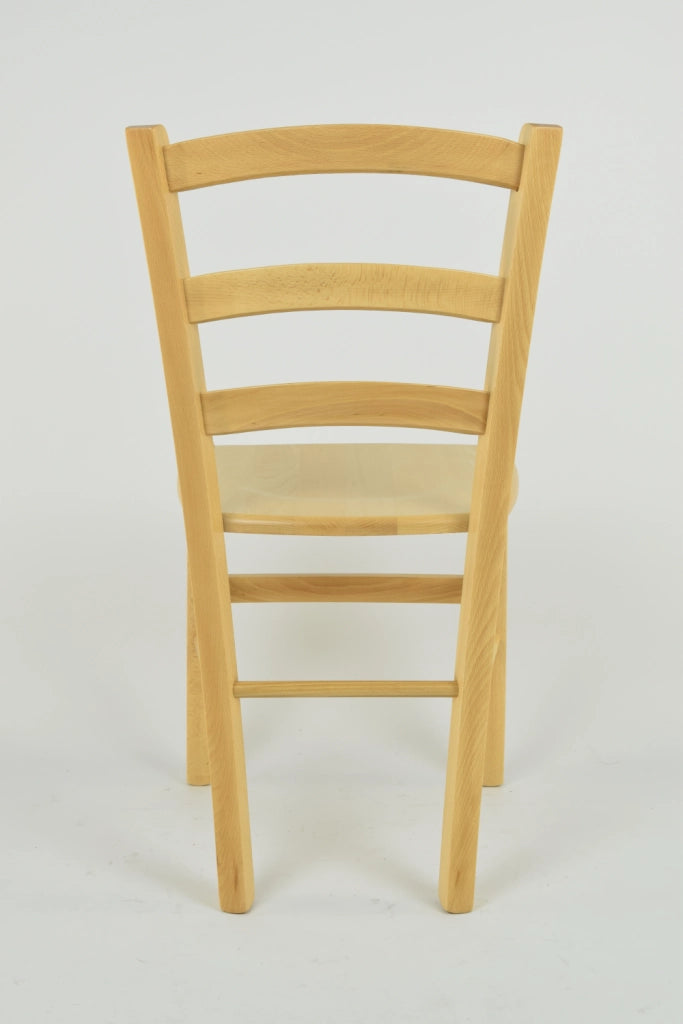 Set 2 Sedie Venice Tommychairs, robusta struttura in legno di faggio verniciata naturale e seduta in legno