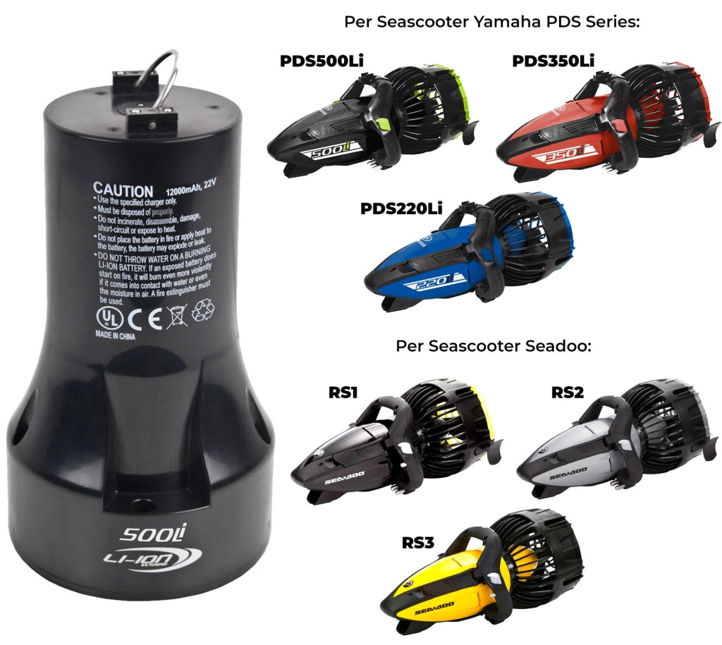 Batteria Li-Ion Ricaricabile PDS500 22V 12Ah per Seascooter Acqua Scooter Navtech I