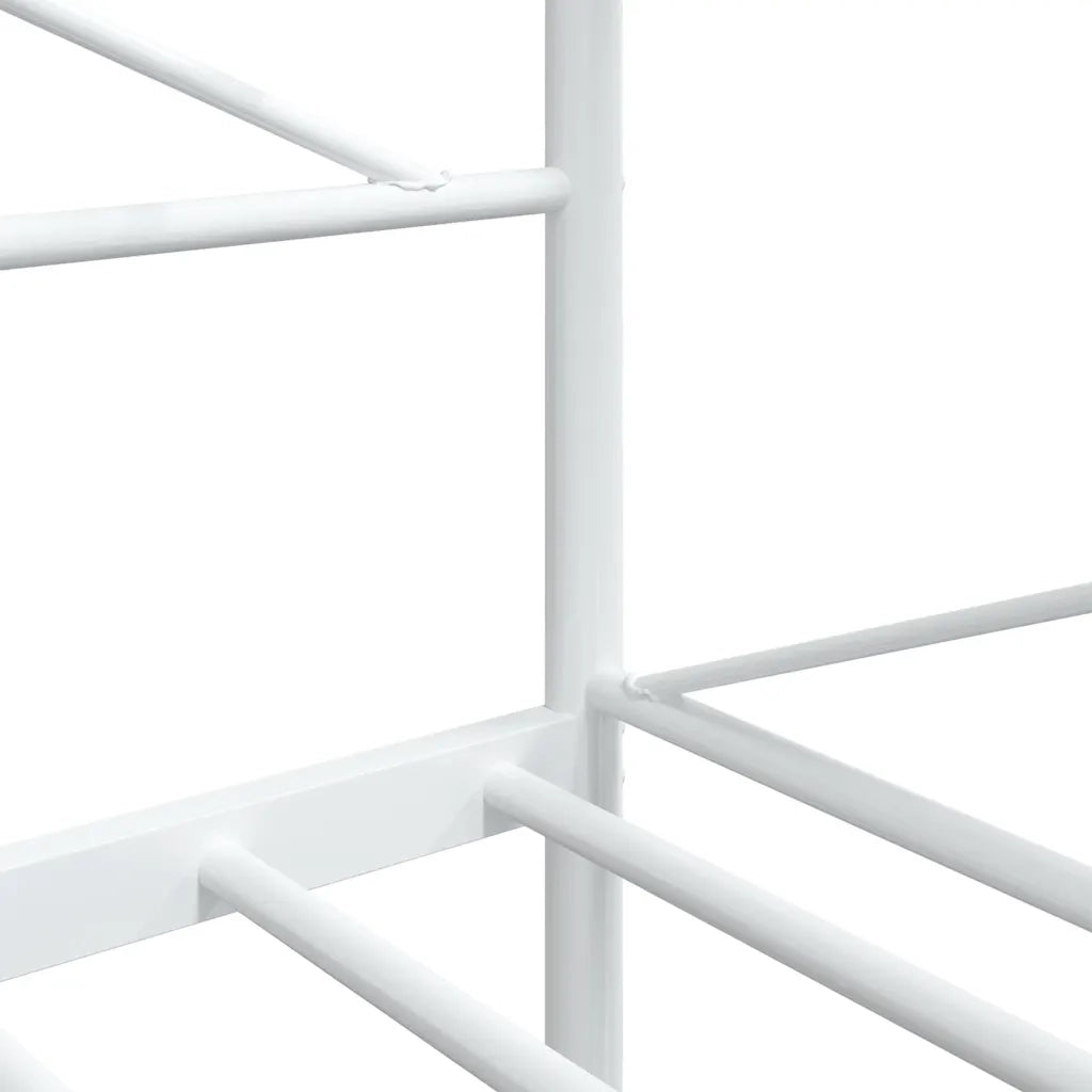 Letto singolo | Letto per adulti | Dormeuse senza Materasso Bianco 100x200 cm in Acciaio
