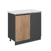 Vicco Mobile ad angolo cucina Quercia dorata 86 cm PL Marmo