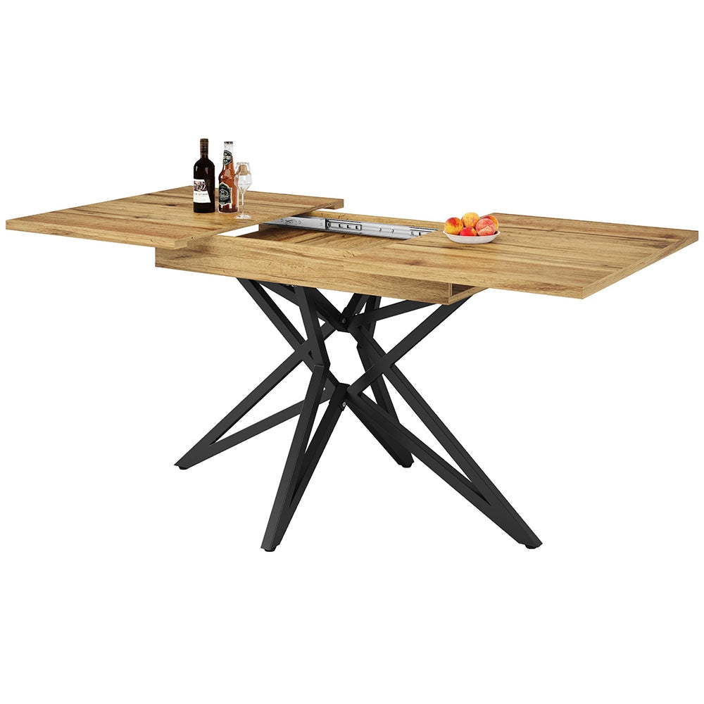 Tavolo allungabile - Xylo - 120-160x80cm noce/marmo gambe stella