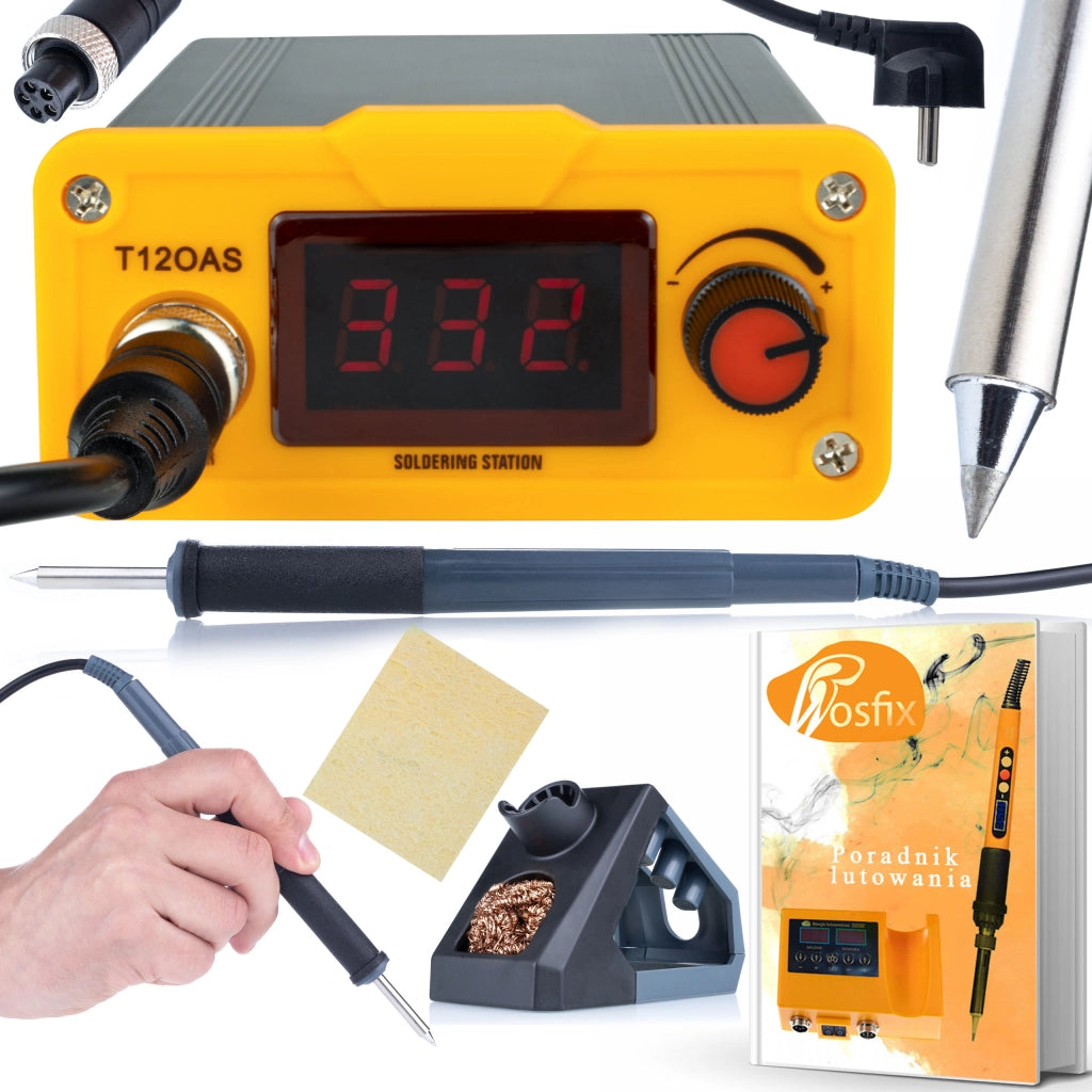 Stazione Saldante T12 Rosfix Orange Akbash Standard – Riscaldamento Rapido, Temperatura Regolabile 200-450°C