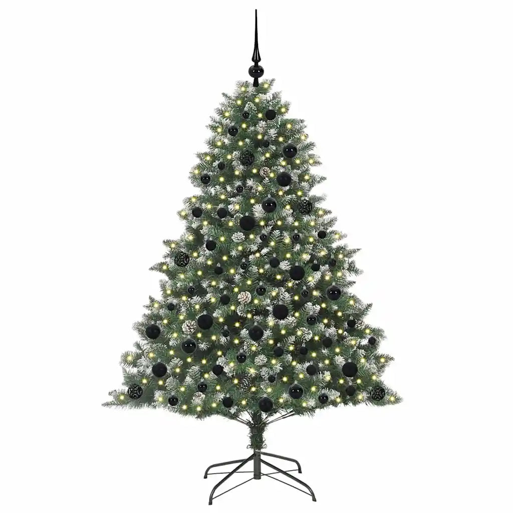 Albero di Natale | Decorazioni natalizie artificiale con 300 LED Verde 180 cm