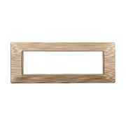 Placca Plastica Serie Starlight 7P Colore Oro Satinato Compatibile Con Vimar Plana