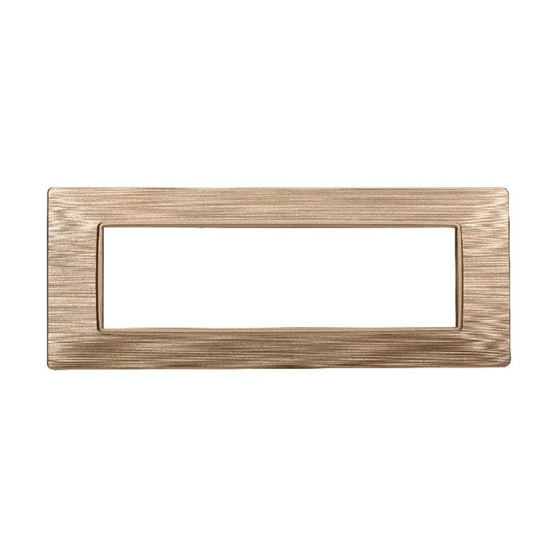 Placca Plastica Serie Starlight 7P Colore Oro Satinato Compatibile Con Vimar Plana