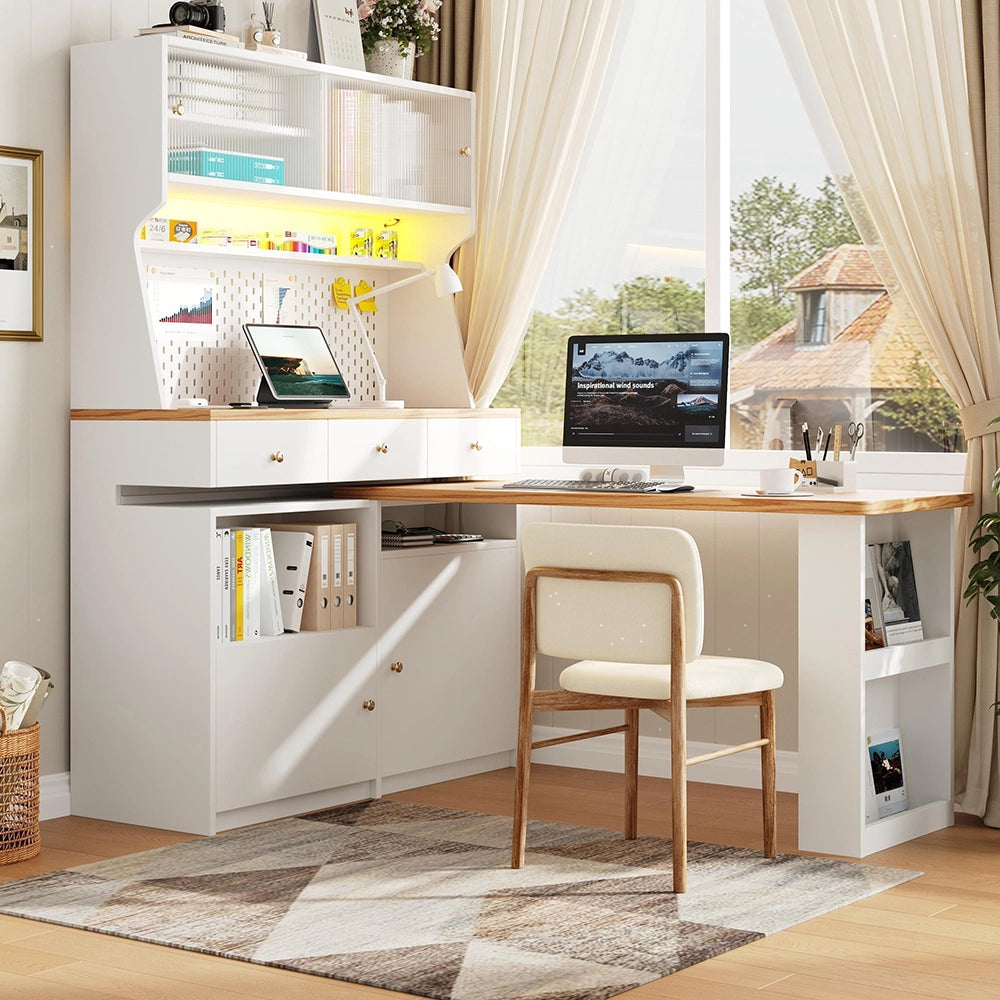 Armadio cucina alto - Xylo - 2 ante e 3 cassetti bianco 137x45x178cm