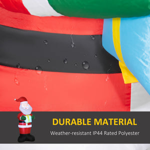 Babbo Natale Gonfiabile 77x68x184 cm con Regalo e 3 Luci LED