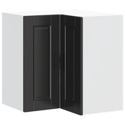 Mobile angolare da cucina moderno 57 x 57 x 60 cm ampio spazio contenitivo legno composito nero 02_0050403