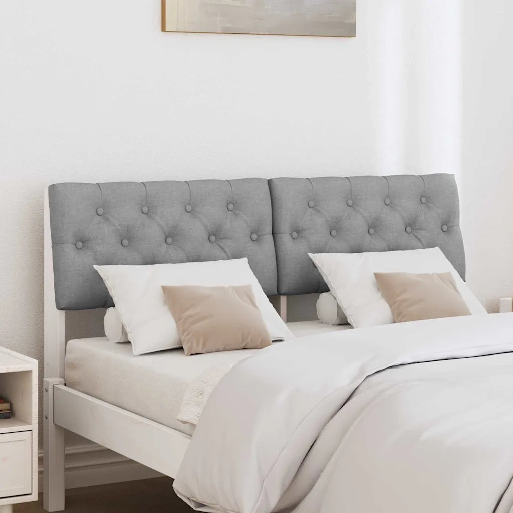 Testiera imbottita Grigio chiaro 120 cm Pino massello 879188