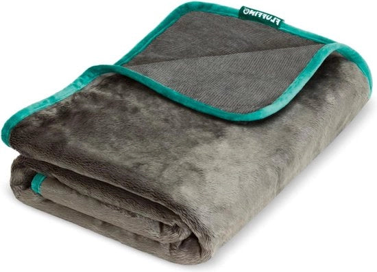 Duvetta per cani rotativa morbida e robusta - 150 x 100 cm - lavabile a 40 °C - grigia - coperta per cani - coperta per letto - grande e piccoli cani - coperta per divano