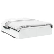 Letto matrimoniale | Letto per adulti | Giroletto Bianco 150x200 cm in Legno Multistrato