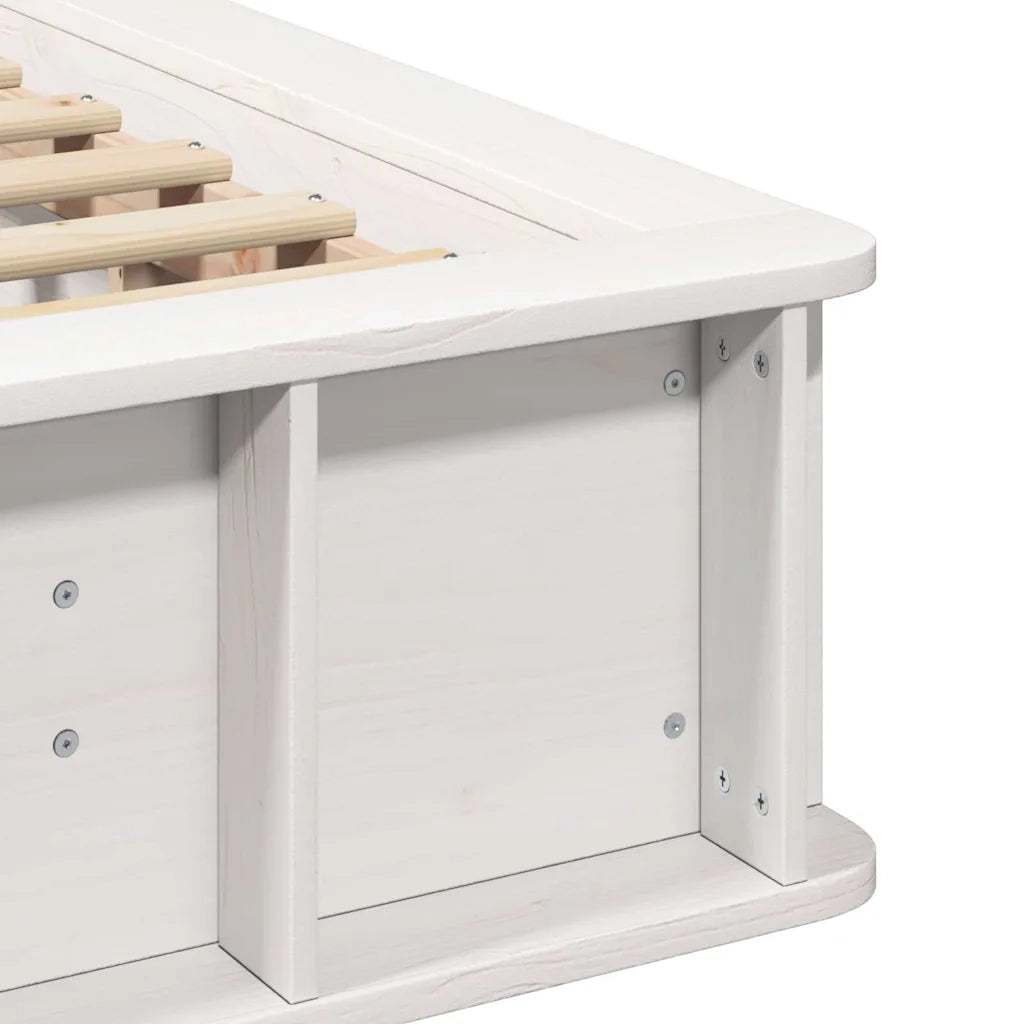 vidaXL Struttura del letto con archiviazione Bianco 90 x 190 cm legno