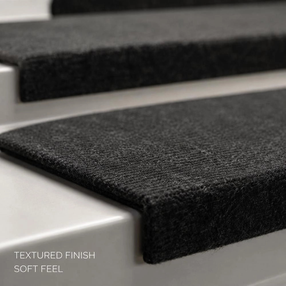 Self-adhesive Stair Treads, 15 Pieces, 65x22.5x3.5 Cm, Black