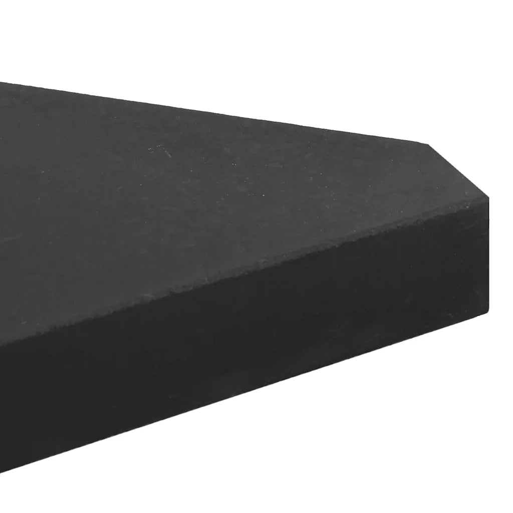 Piastre per Parasole 2 pz in Granito Triangolare 14 kg Nero 764093