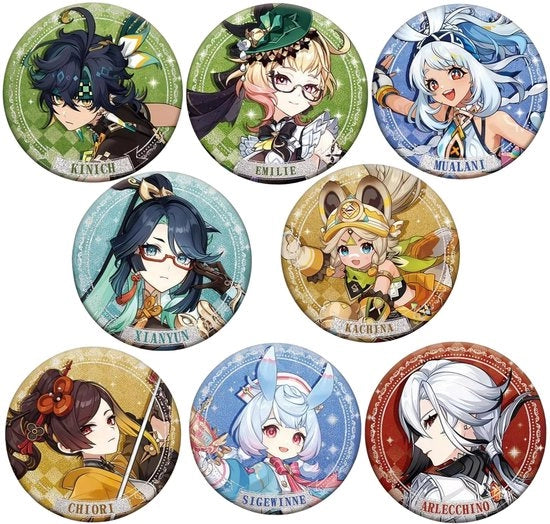 Badge Genshin Impact - Spillepunt - Spilli per collezionisti - Doppio flash - 5,8 cm - Badge dei personaggi - Spilla