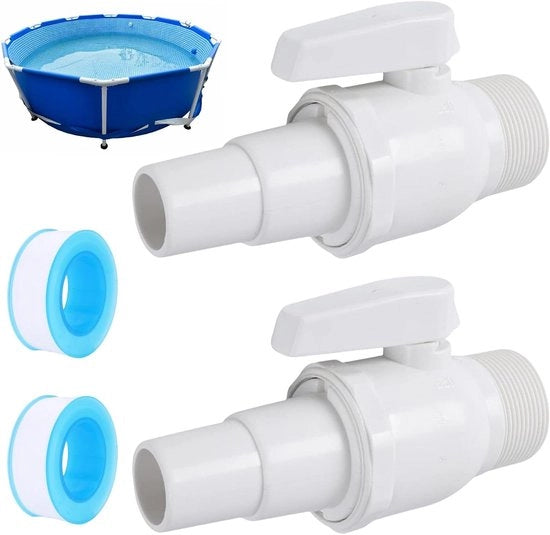 Ventilatore per piscine esterne - 2 valvole di chiusura per piscine esterne con nastro di sigillatura