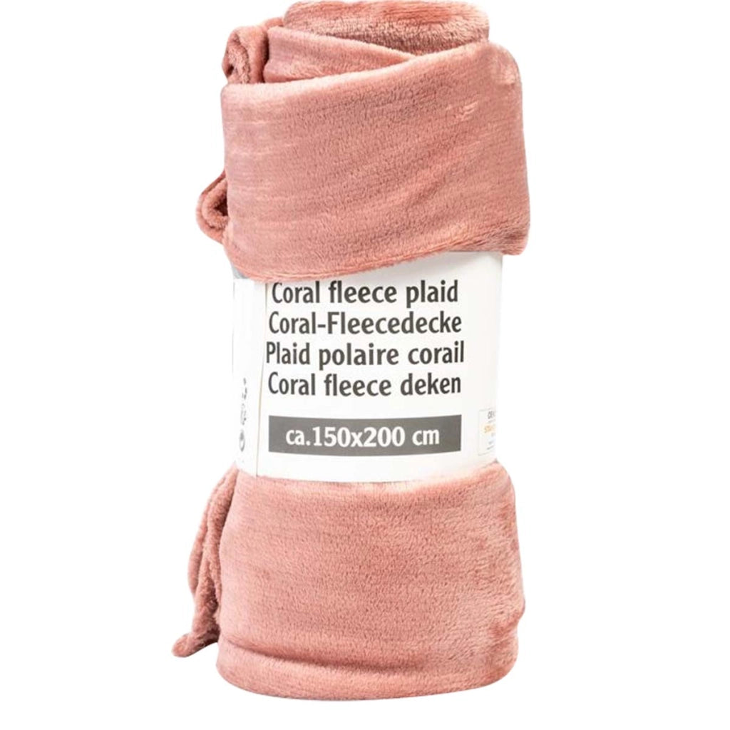 Coperta per divano e letto in tessuto 150x200 cm Confortevole Caloroso Rosa Inny