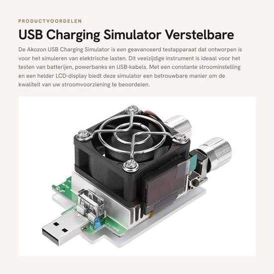 Simulatore di Ricarica USB - Caricatore Elettronico Adattabile per Test di Batterie e Cavi - 35W - Compatibile con Diversi Tipi di Batterie - Ideale per Laboratorio