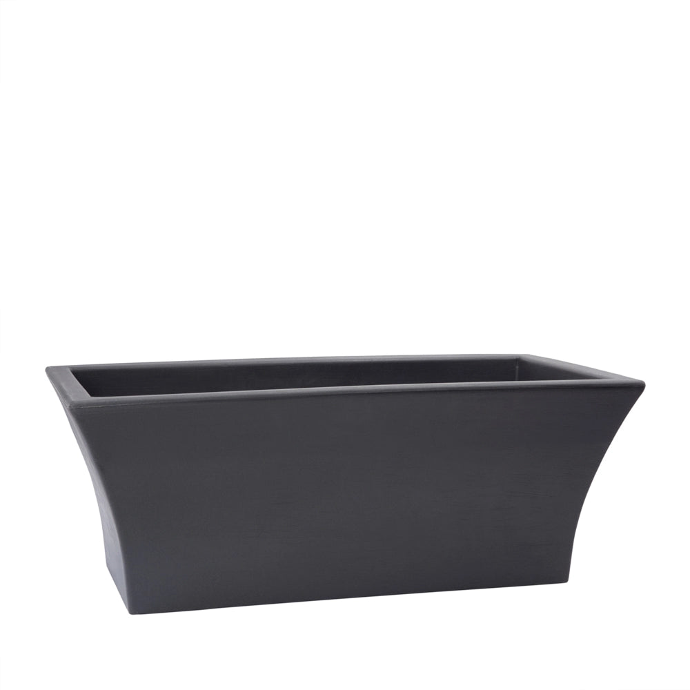 Garden Italia Fioriera Moderna Liscia Svasata ECSL 90×35 cm in Resina  – Made in Italy, Resistente al Gelo e Antiurto Colore: Antracite