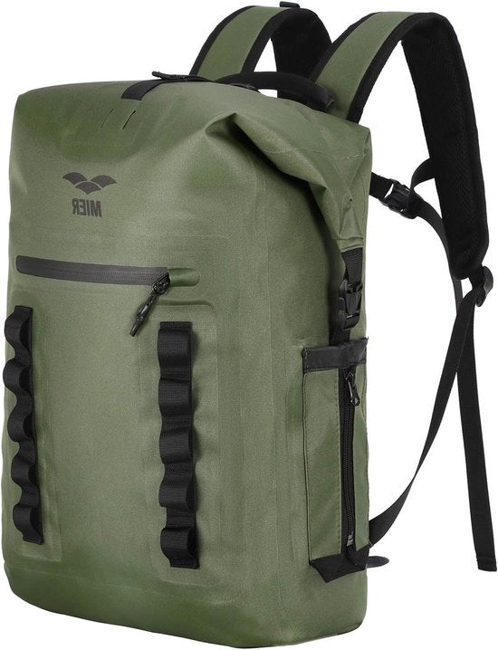 Borsa impermeabile 30L Dry Bag chiusura a rotella per kayak, escursioni, nuoto, surf, verde