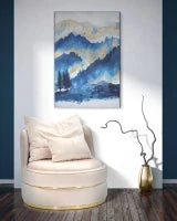 Stampa Dipinta Mountain Tree cm 80X3X120