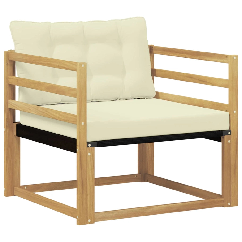 Set di divani da esterno-Sofa da giardino Legno di Acacia Massello e Textilene 826570