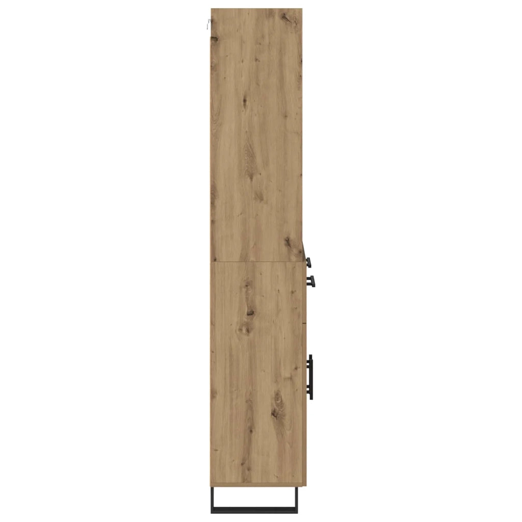 Credenza 2 pcs Rovere artigianale Legno multistrato
