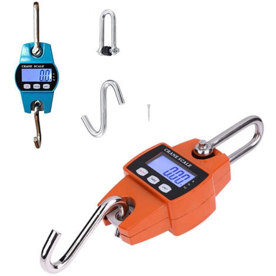 BILANCIA ELETTRONICA DIGITALE 300 KG STRAPPO APPESA DINAMOMETRO LCD PORTATILE