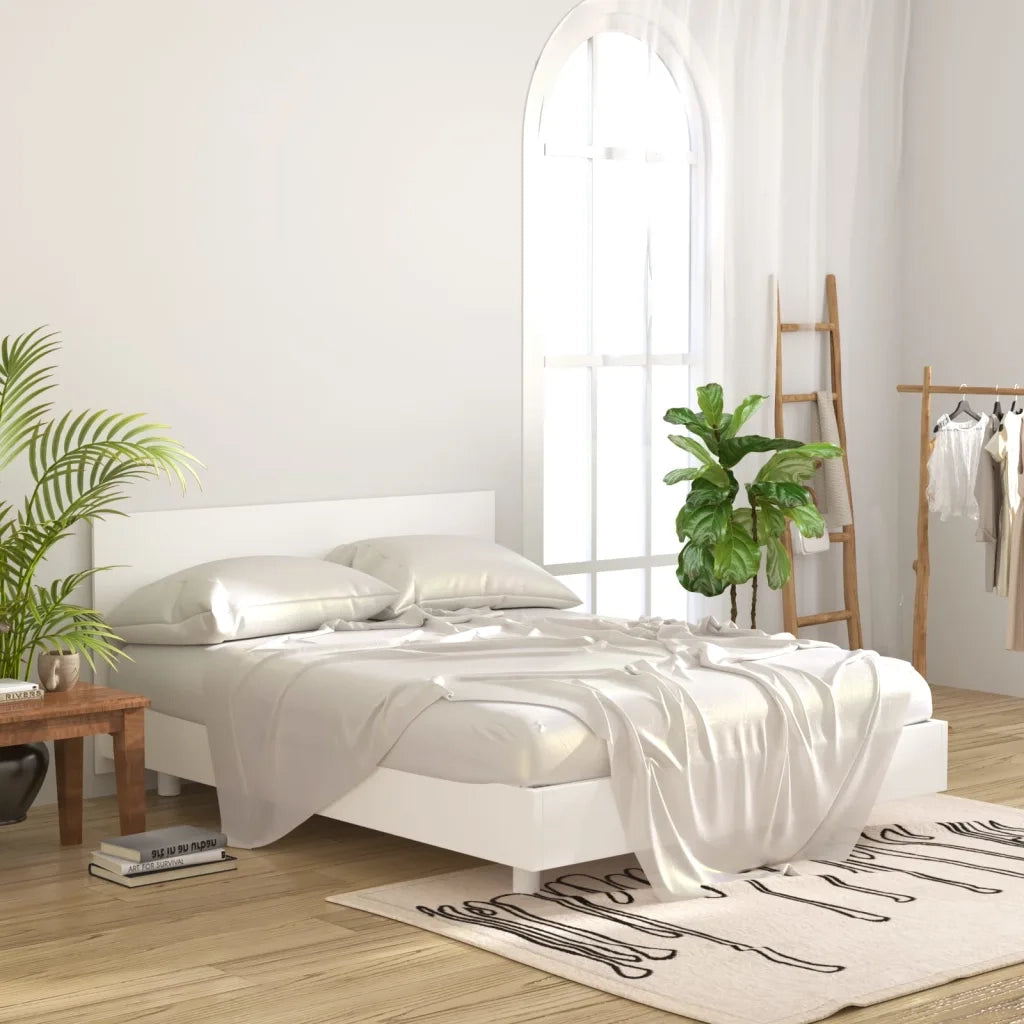 Testiera per Letto Bianca 160x1,5x80 cm in Legno Multistrato 811034