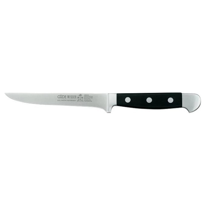 Güde 1603-13 Alpha Serie Coltello da Disosso 13 cm Acciaio al Cromo-Molibdeno-Vanadio Manico POM Nero colore Nero