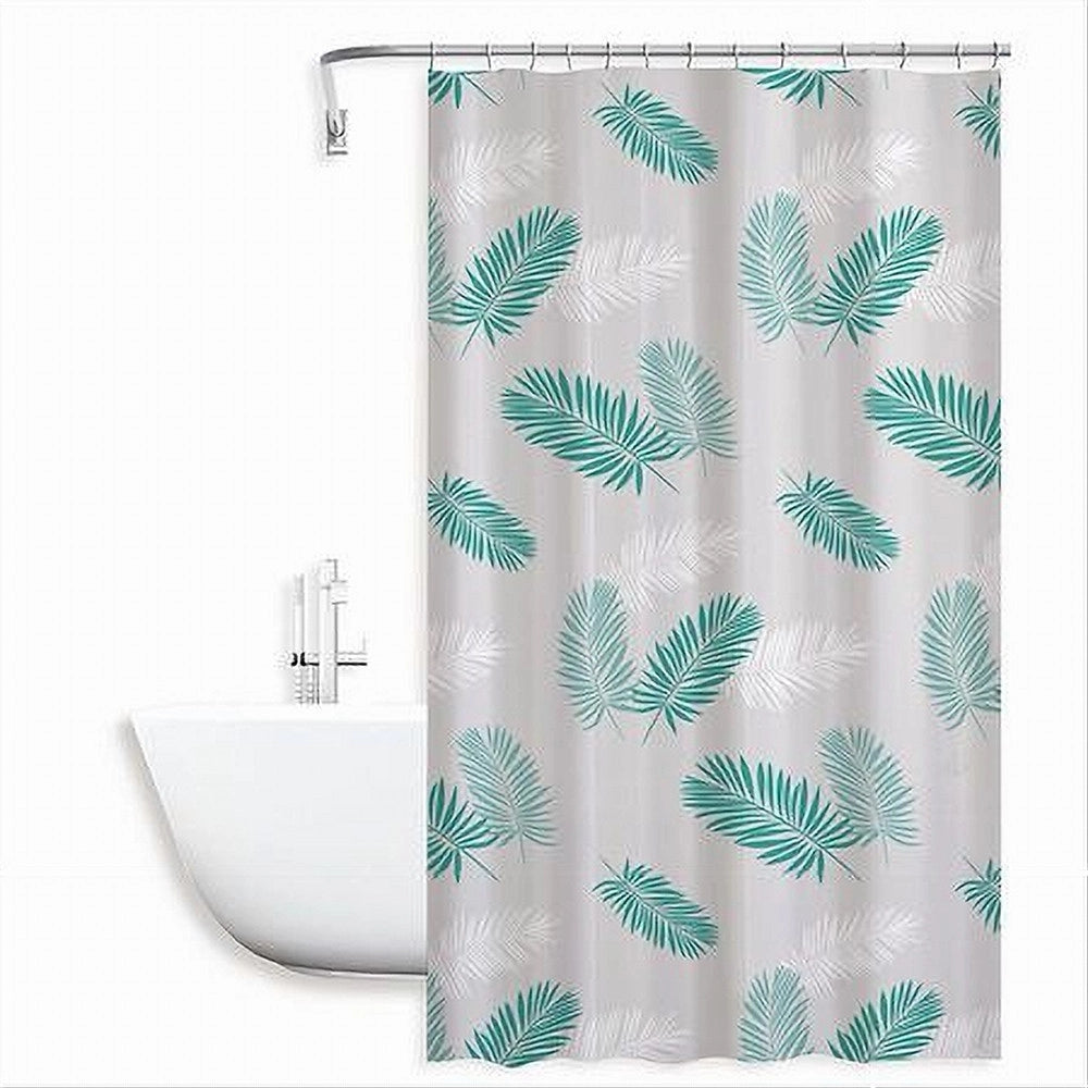 Trade Shop - Tenda Doccia Antimuffa Impermeabile 180 X 200 Cm Con Anelli Bagno Piume 59517 -