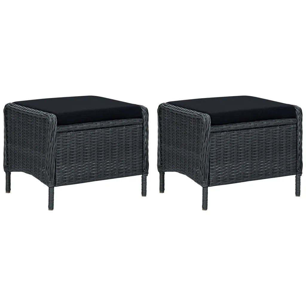 Set Mobili da Pranzo per Giardino 9 pz Grigio Scuro cod mxl 42229