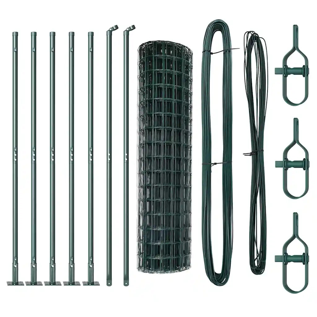 Recinzione da Giardino | Recinzione con Posto Verde 1 x 10 m Acciaio