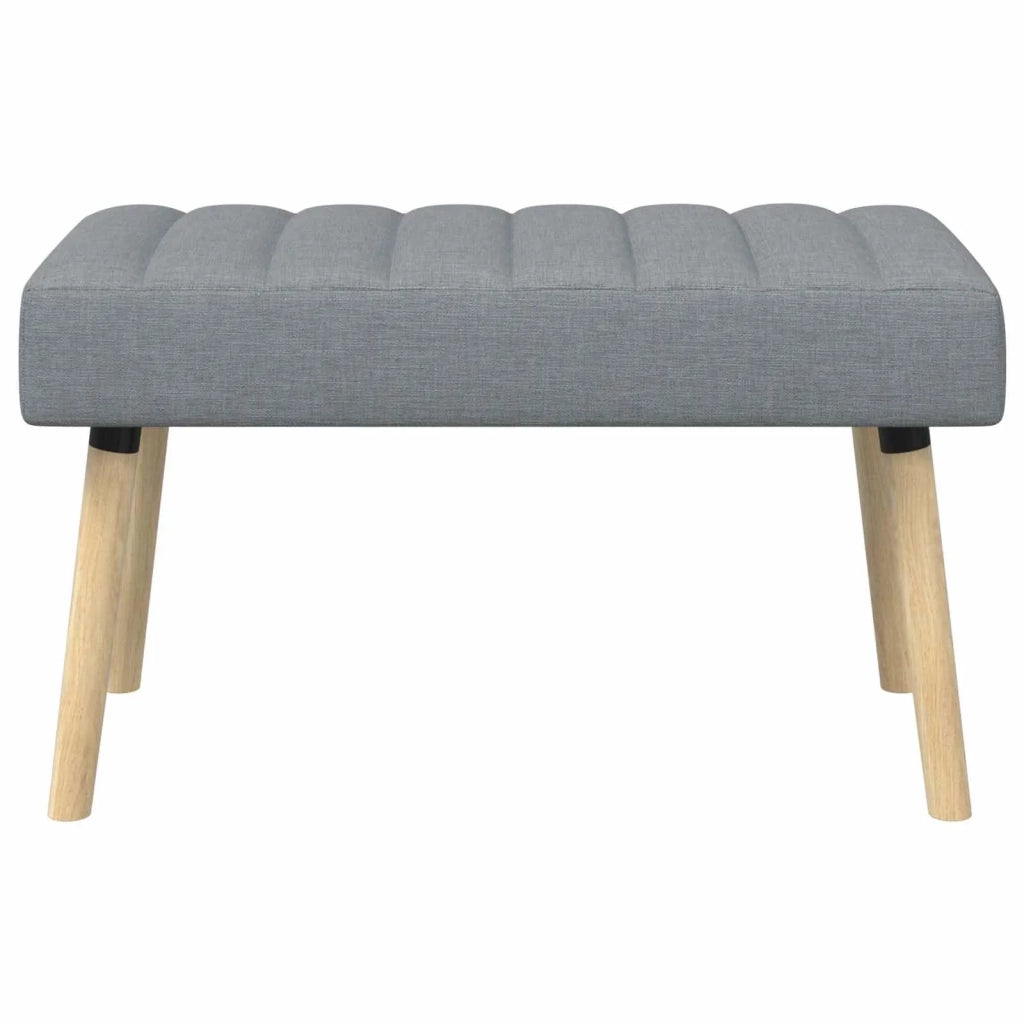 Panchina trapuntata a canale Grigio Chiaro 80 x 40 x 46 cm 42038473