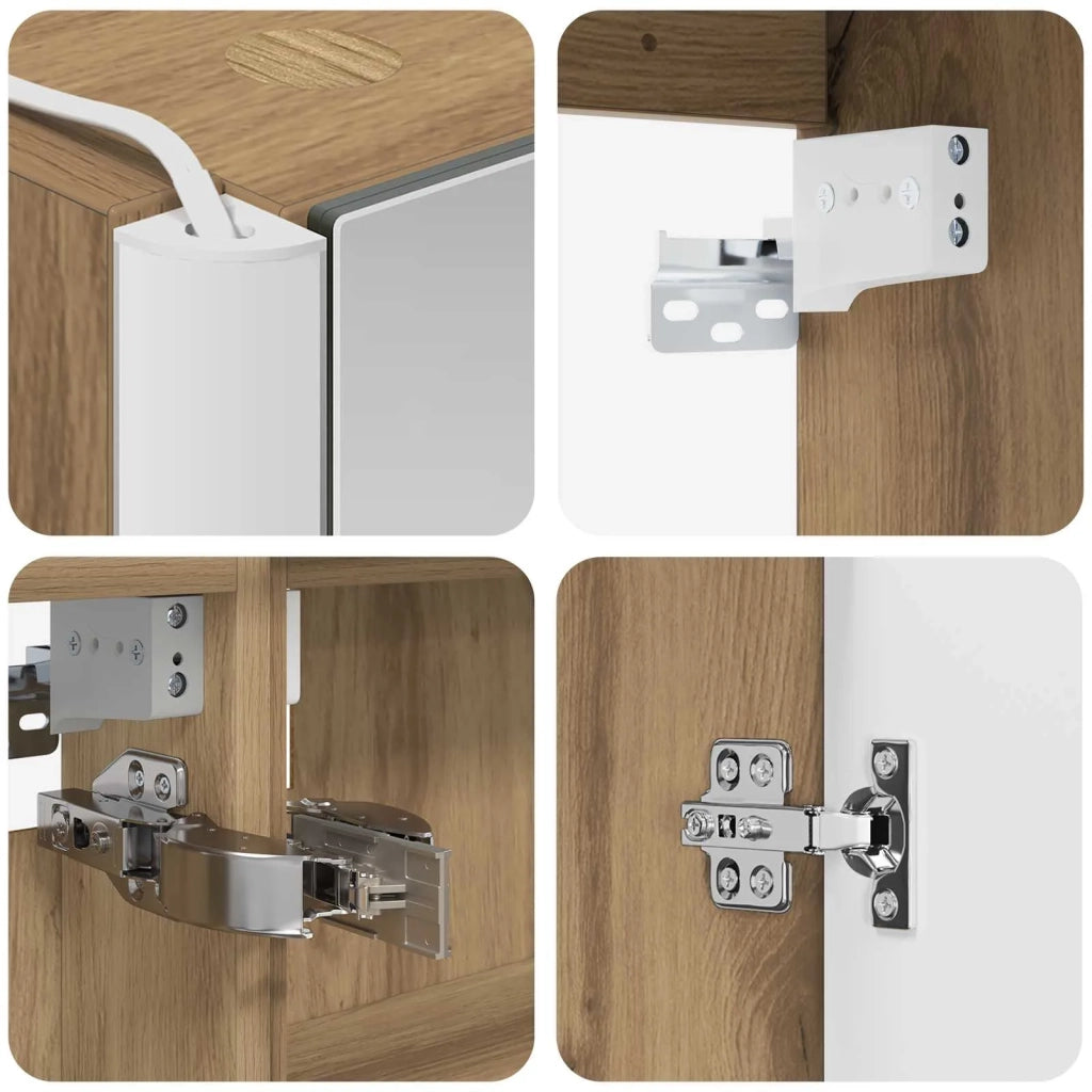 Set di Armadi da Bagno 5 pcs Rovere Artigianale 3406454
