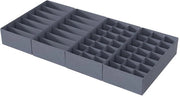 Set di 4 organizzatori per cassetti, compatibile con commode Hemnes, tavolo da pranzo, scatole pieghevoli per abbigliamento, reggisen, calze, capi per bambini, grigio