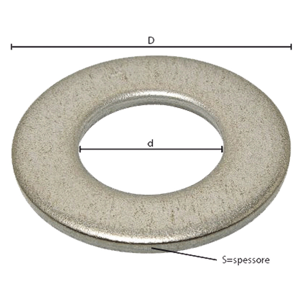 RONDELLA PIANA COMUNE M 3  - 0,6 x  7 x 3,4 mm - 50 centinaio - BricoGo