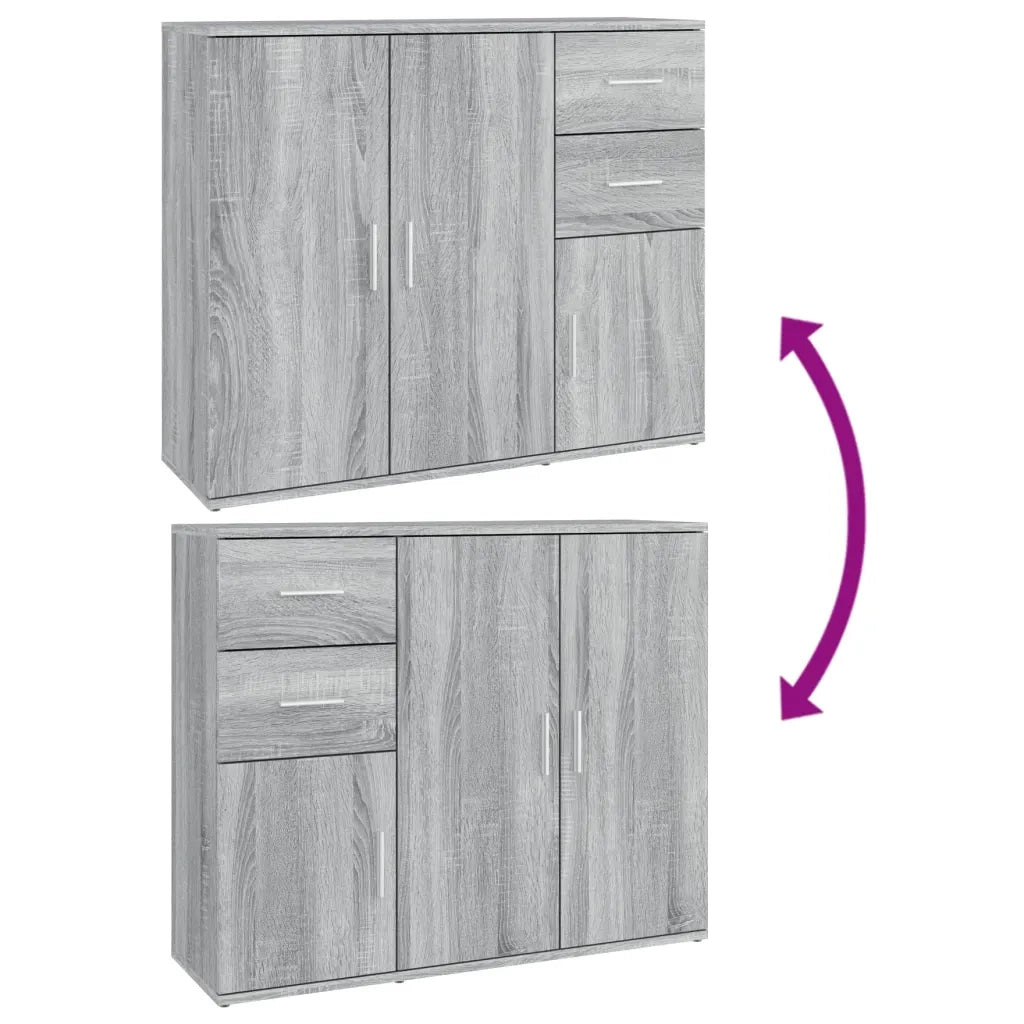 Credenza | Madia | Buffet da pranzo | Armadio da pranzo Grigio Sonoma 91x29,5x75 cm in Legno Multistrato