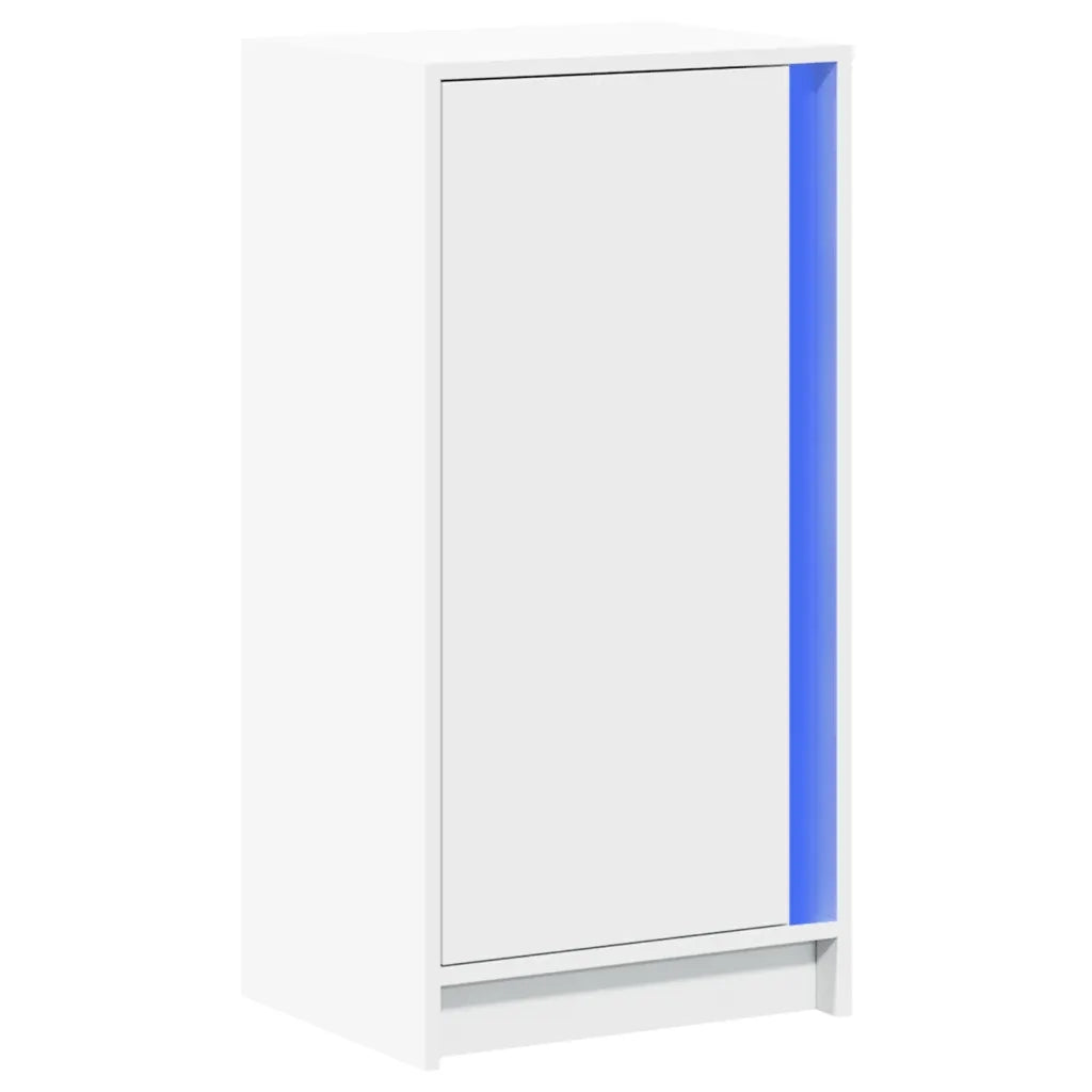 Credenza con LED-Buffet-Armadio da cucina Bianca 42,5x34x85 cm in Legno Multistrato