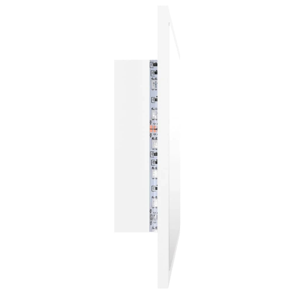 Specchio da bagno a LED 60 x 8,5 x 37 cm acrilico bianco 02_0006981