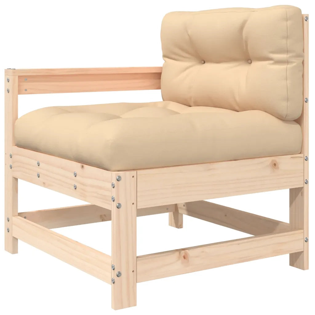 Set Divani da Giardino 6 pz con Cuscini in Legno Massello