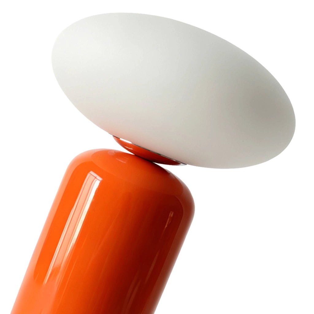 Lampada da tavolo da interno in ceramica e vetro ø25cm, arancione