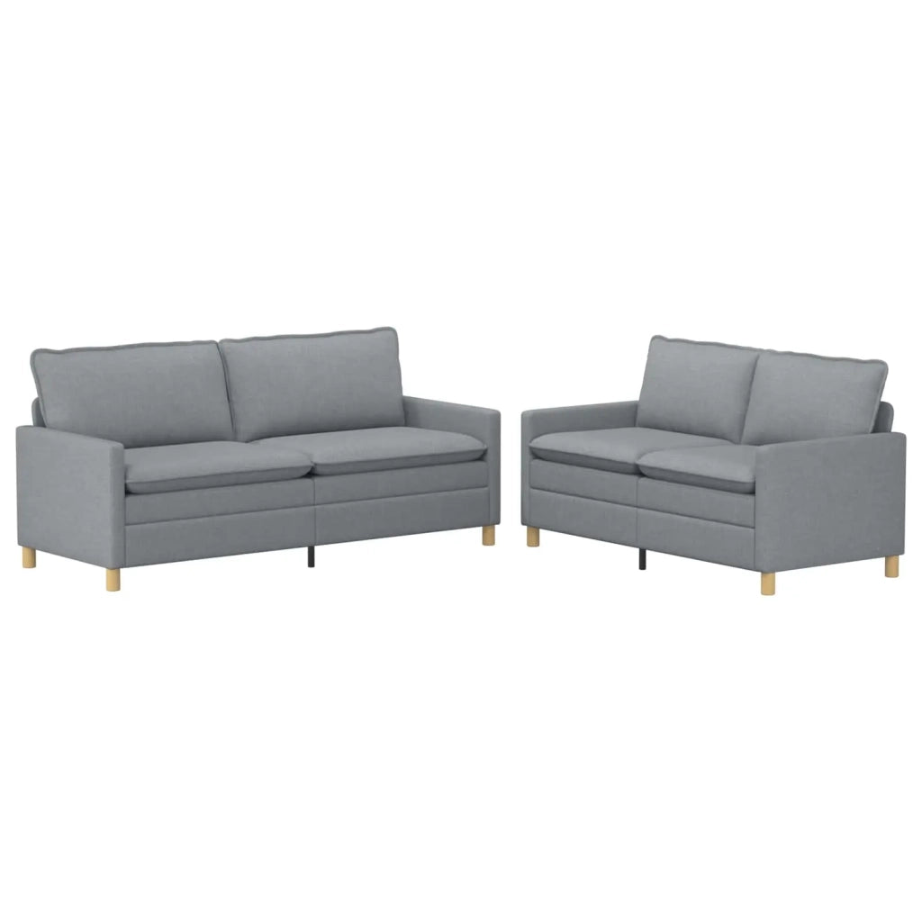 Set di divani 2 pz Grigio Chiaro Tessuto 3417137