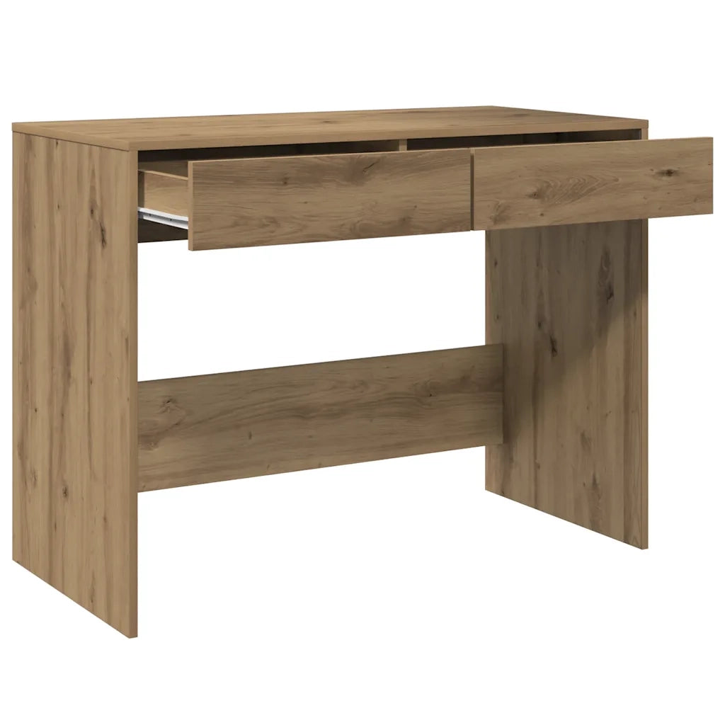 Scrivania Rovere Artigianale 101x50x76,5cm in Legno Multistrato 856765