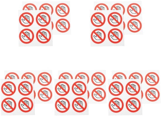 Etichette di Sicurezza 50 pezzi - Rondi - Autoadesivi - Sticker di Avvertimento - Etichette di Pericolo - Sticker di Avvertimento