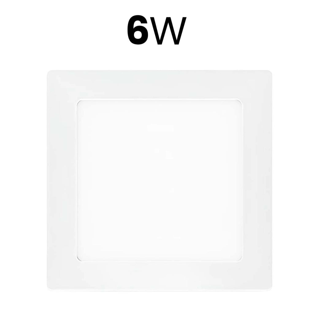 Pannello Luminoso LED Quadrato 6W 117x117mm Illuminazione Omogenea Bianco Avizar